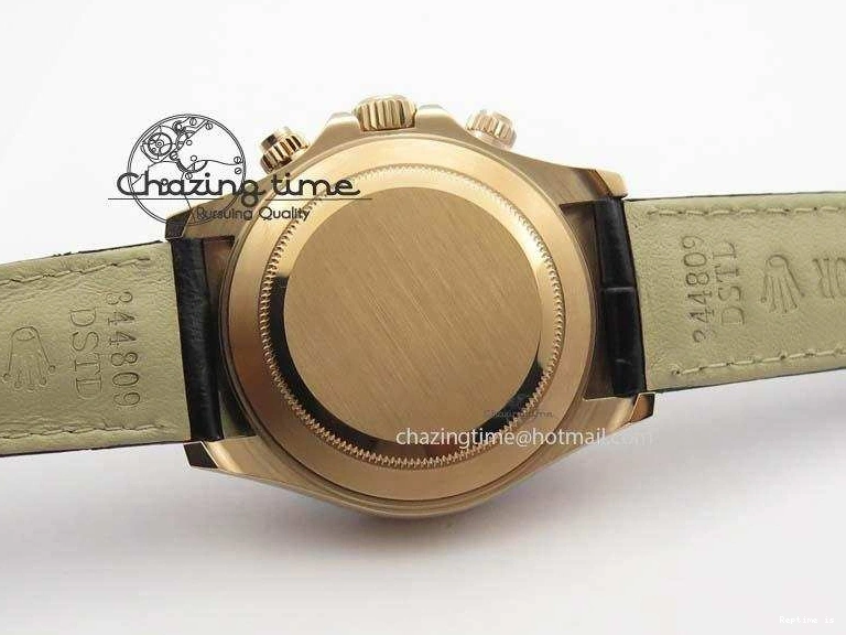 0107 Daytona 116515 Noob 1:1 Best Edition RG Black Dial On Black Leather Strap A NewStyle 3789